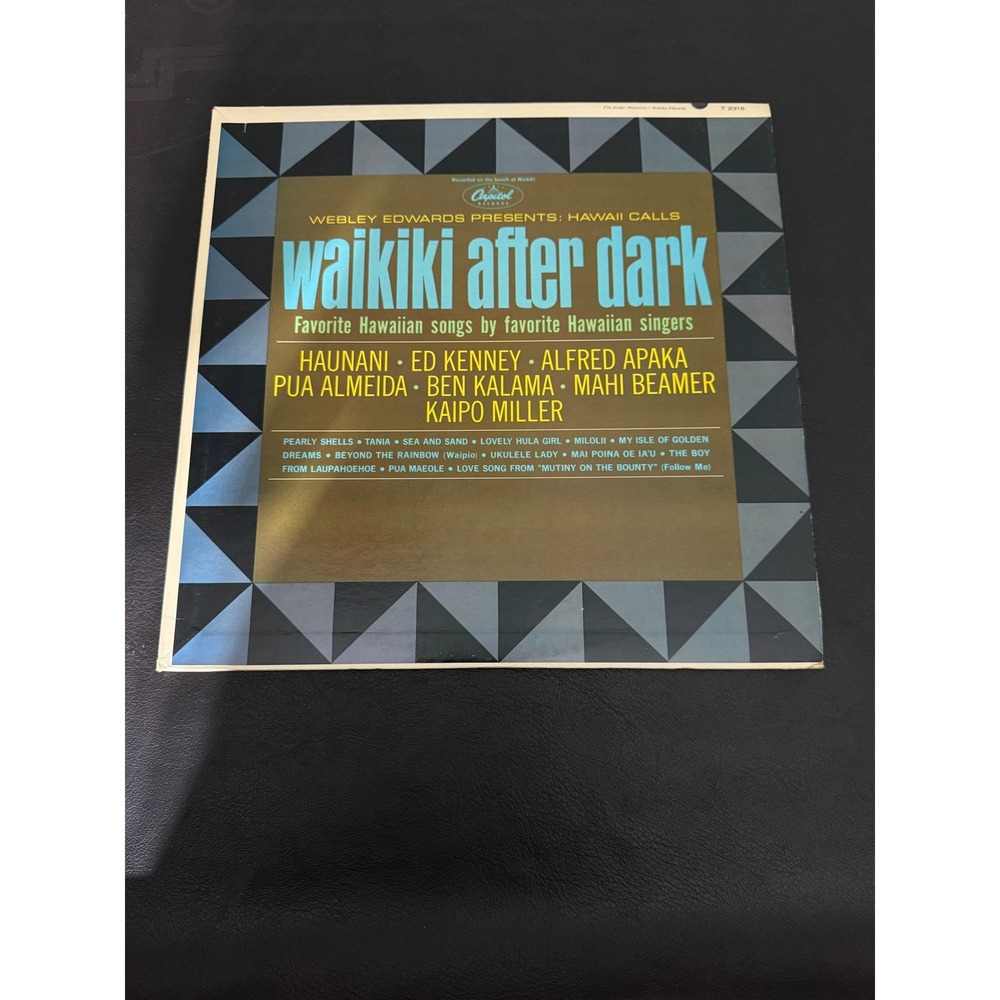 Waikiki After Dark Webley Edwards Hawaii Calls Vinyl LP Capitol T 2315 Mono 1965